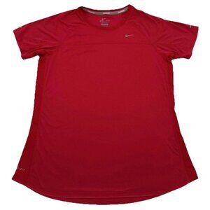 Nike, Dri Fit Running Shirt Miller Large Bright Pink Woman’s Activewear‎